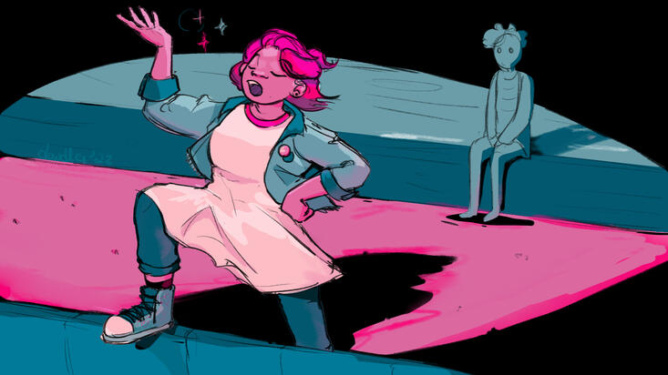 "I Love Play Rehearsal" Be More Chill Art